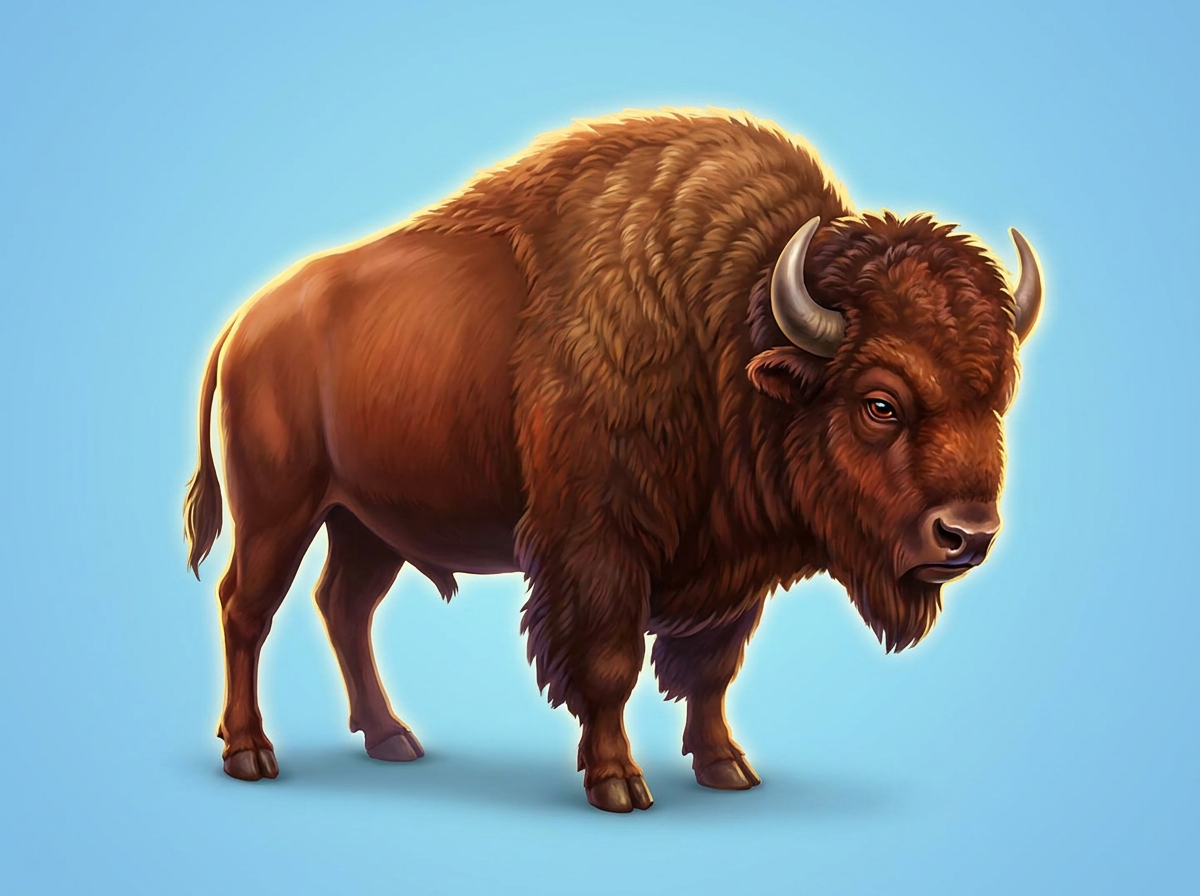 Símbolos y gráficos de la tragamonedas Buffalo Trail de Gamebeat